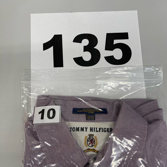 Tommy Hilfiger Men's Dress Shirt Size 15.5  32-33 Vintage Button Down Purple - Picture 8 of 9